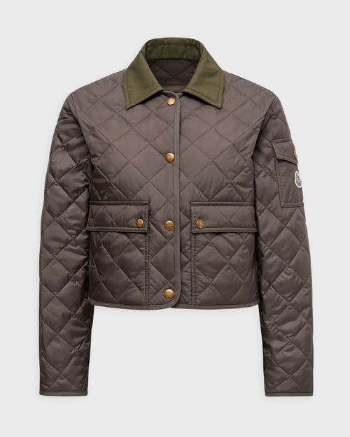 Moncler Jacket Chitre Diamond-Quilted Padded Oliv MONCLER