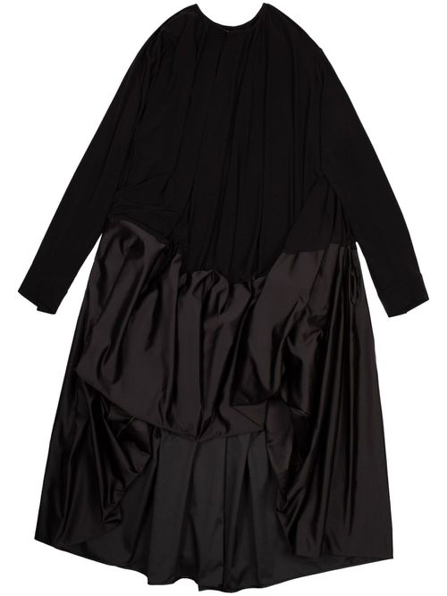 Monroe draped asymmetric dress - Black