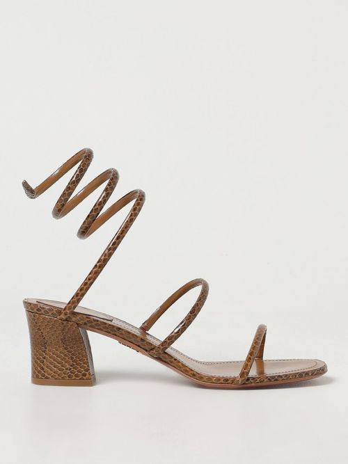 Heeled Sandals RENE CAOVILLA Woman color Leather
