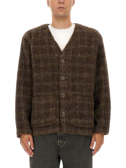 Cardigan Dorf Check Hairy Wool