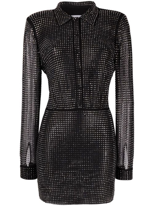 Rhinestone-embellished minidress - Black
