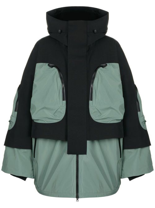 Zip-up padded down jacket - Green