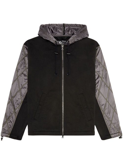J-Rombe zipped hooded jacket - Black