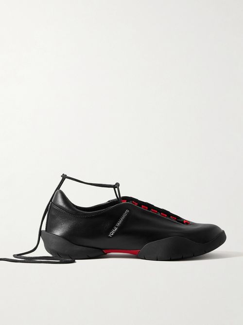+ Y-3 Regu Leather Sneakers - Black