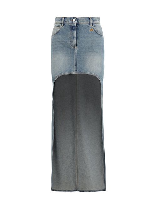 Denim Circle Skirt — Blue