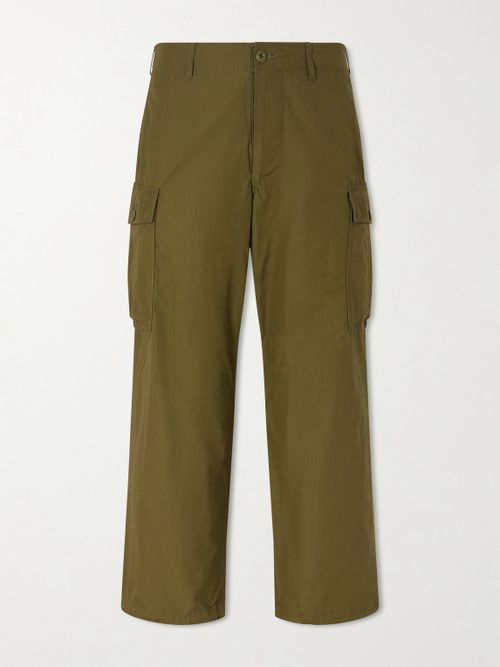 Cotton-Ripstop Cargo Trousers - Men - Green
