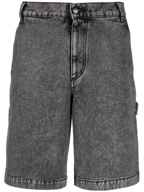 Faded denim shorts - Black