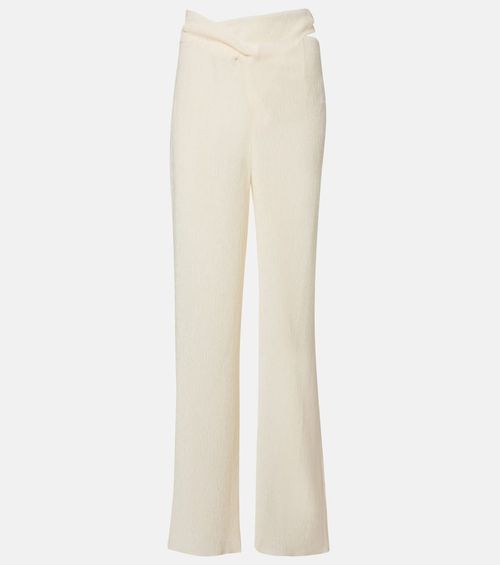 High-rise wide-leg pants