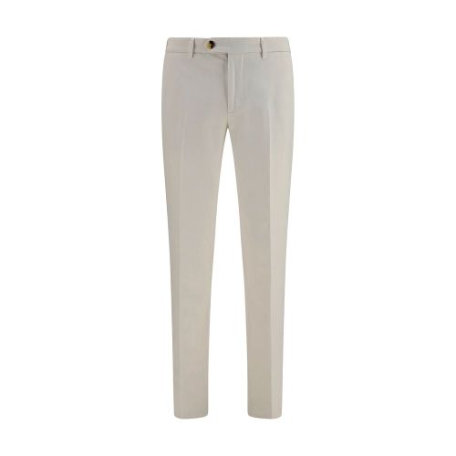 Cotton Regular-Fit Trousers — White