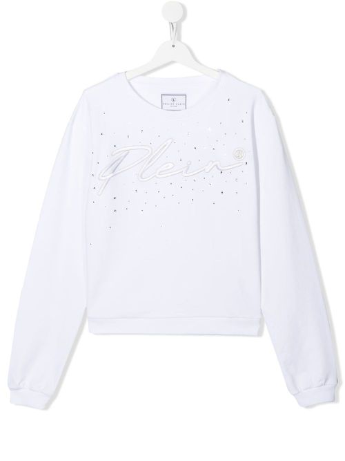 TEEN logo-embroidered sweatshirt - White