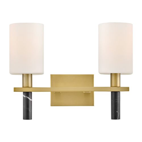 Lacquered Brass LED Bathroom Vanity Light from the Turin Collection