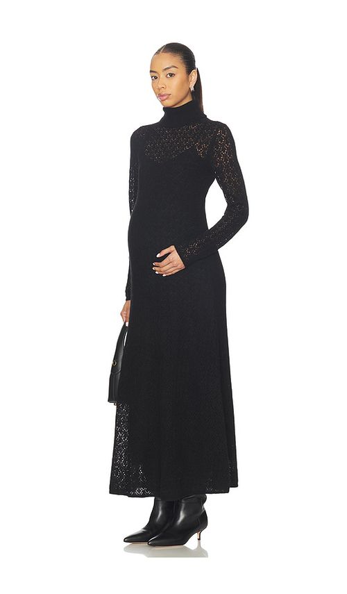HATCH The Luella Knit Pointelle Dress in Black. 3. Also