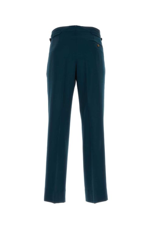 Petrol Blue Wool Sang Pant