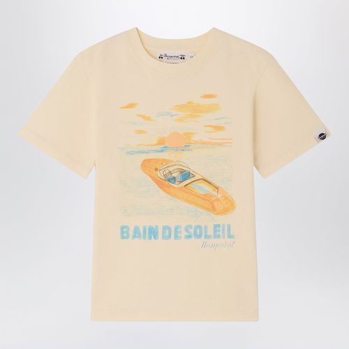 Thibald écru T-shirt with Bain de Soleil print