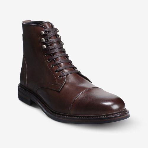 Landon Cap-toe Boot Boots in Mahogany Brown Leather