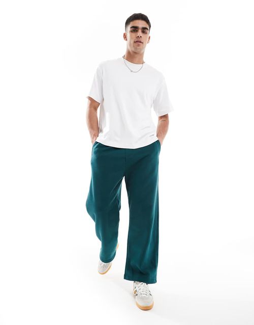Hollister contrast seam super baggy sweatpants in green
