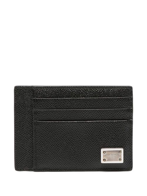 돌체앤가바나 남성 Dauphine leather card holder - Black BP3325AG219