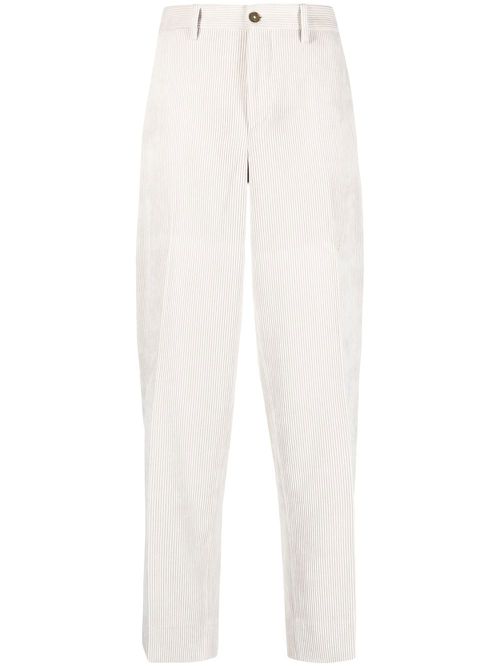 Straight-leg corduroy trousers - Neutrals