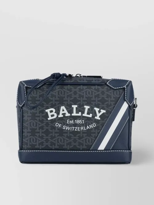 Bally - adjustable strap crossbody bag with front zip pocket