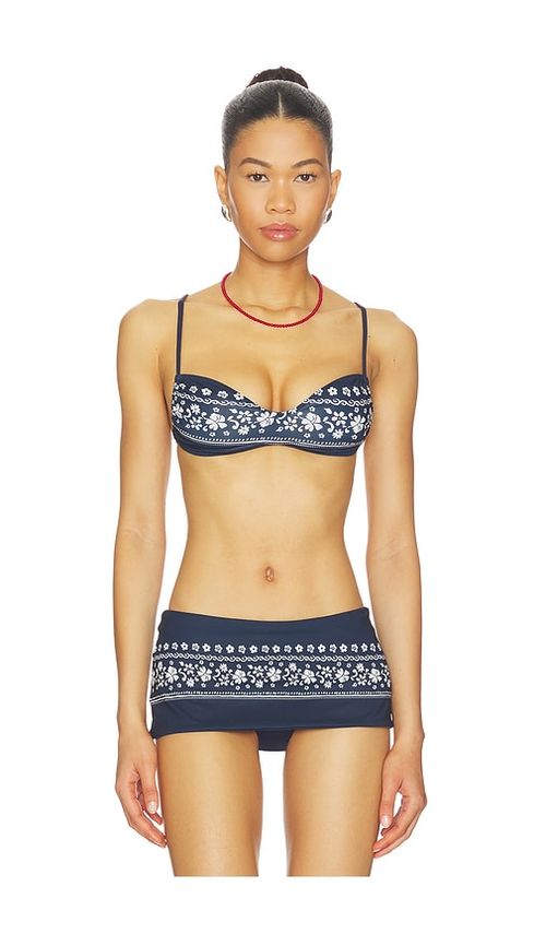 Frankies Bikinis Magnolia Top in Navy. - S also in XS, M