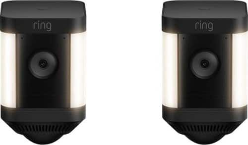 Spotlight Cam Plus 2-pack Camera Indoor/Outdoor Wireless 1080p Security Cameras - Black