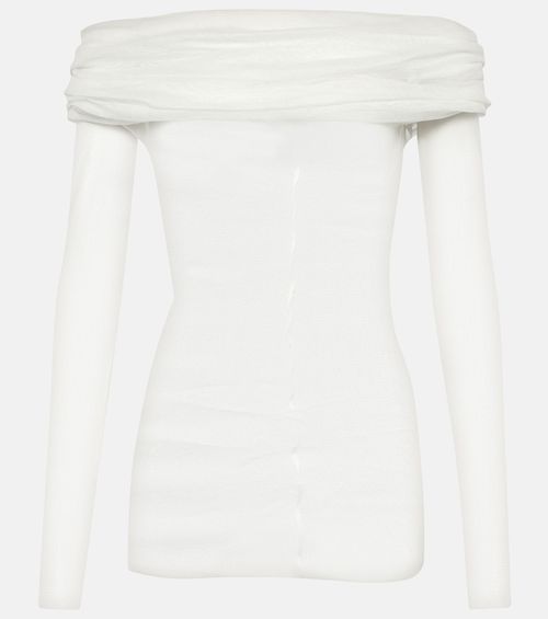 Draped silk top