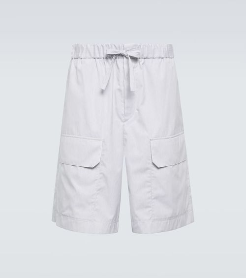 Striped cotton Bermuda shorts