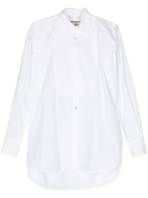 Panel-detail poplin shirt - White
