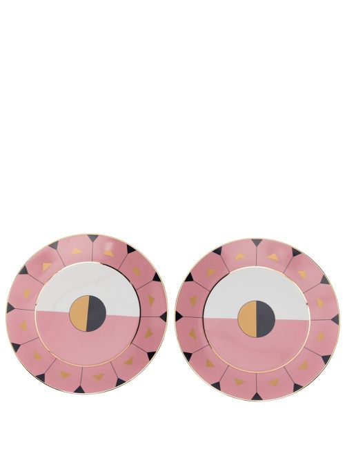 Madeira set of 2 dinner plates (27cm) - Pink