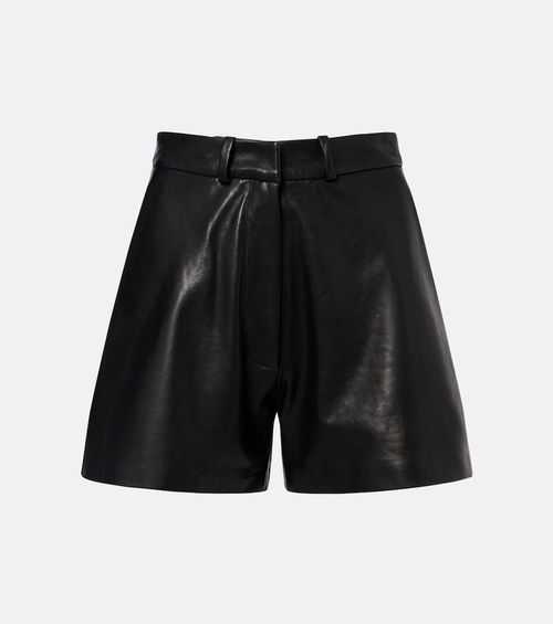 Barrel leather shorts