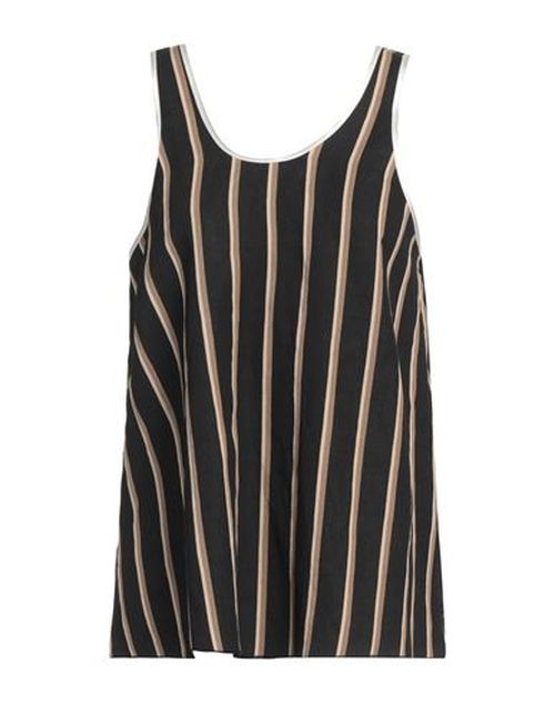 Woman Top Black Size L Viscose, Polyester