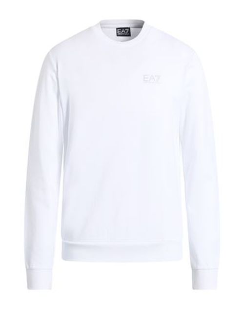Man Sweatshirt Off white Size L Cotton, Elastane