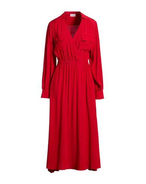 Woman Midi dress Red Size 14 Acetate, Silk