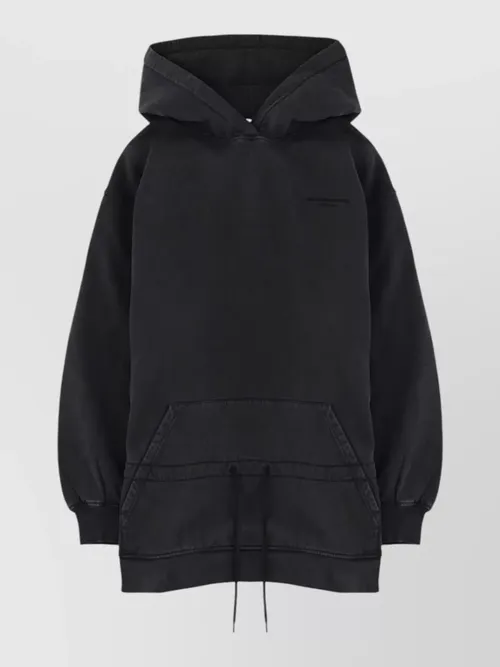 Alexander Wang - longline hooded top dress front pocket