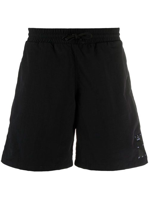 Logo front swim shorts - Black