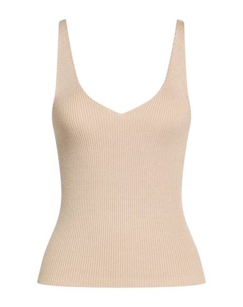 Woman Top Beige Size L EcoVero viscose, Nylon