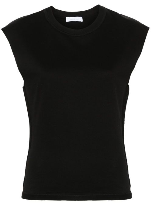 Chain-detail cotton T-shirt - Black