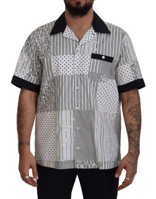 Patterned Cotton Shirt — White