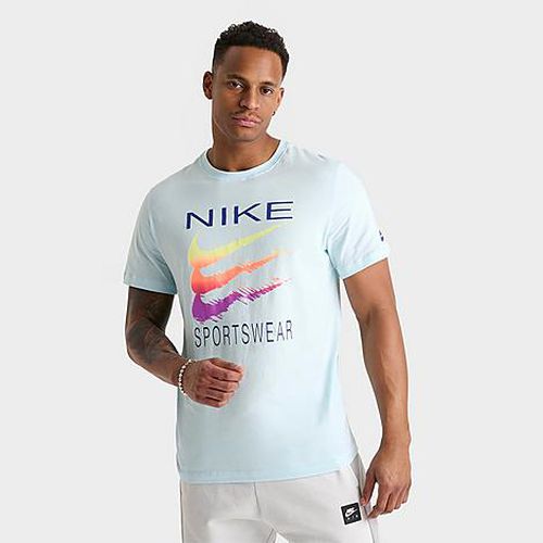 Men's Sportswear Triple Swoosh T-Shirt in Blue/Glacier Blue