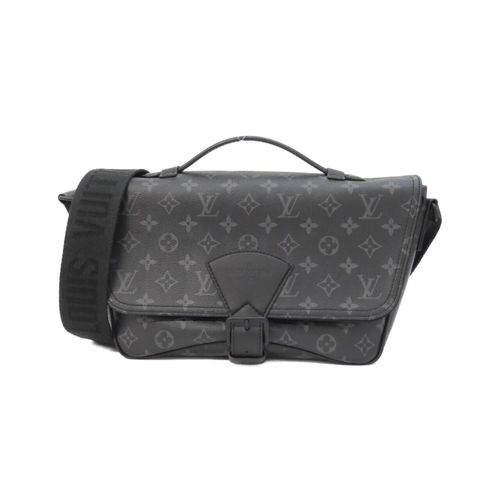 Louis Vuitton Black Coated Canvas Shoulder Bag Pre-Owned