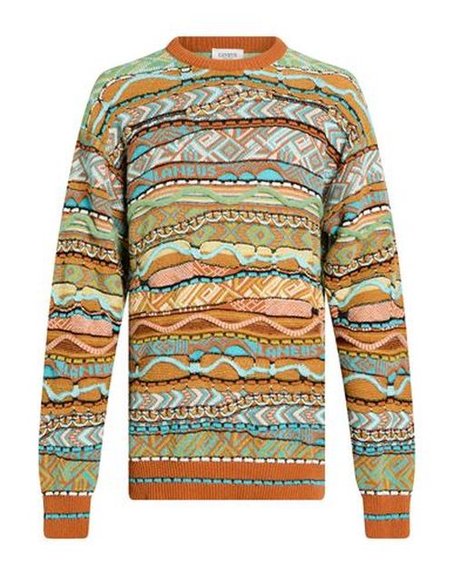 Man Sweater Camel Size 36 Polyamide, Alpaca wool, Polyacrylic, Synthetic fibers, Wool