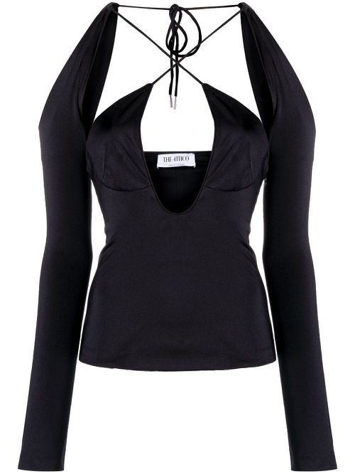 Zane cut-out top - Black
