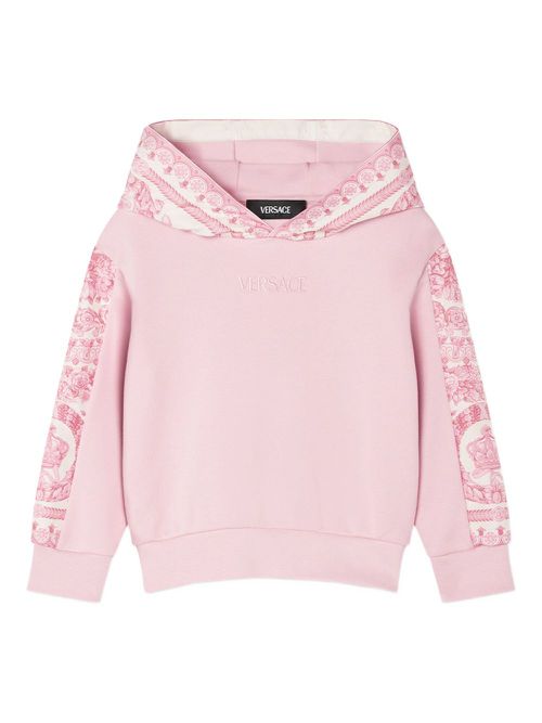 Barocco-detail hoodie - Pink