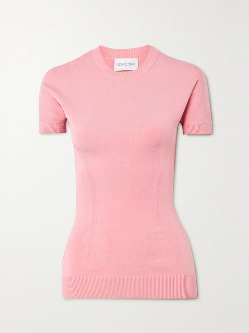 Mybody Stretch-knit Top - Pink