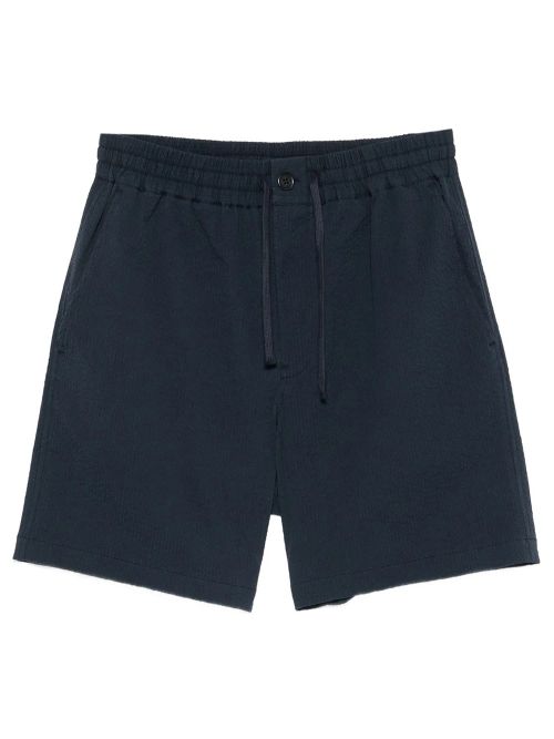 Elasticated Shorts In Cotton Seersucker