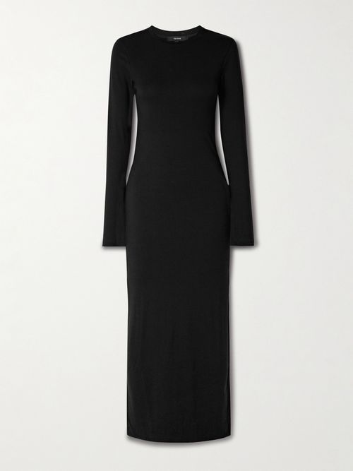 The Park | Charity Stretch-tencel Jersey Midi Dress - Black | Realry