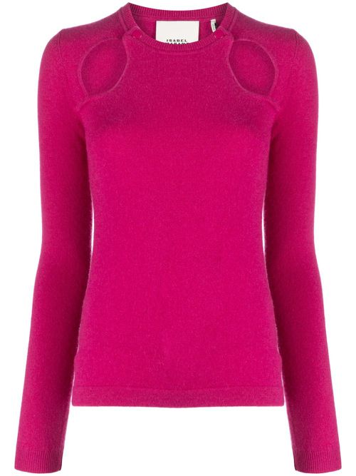Cut-out cashmere top - Pink
