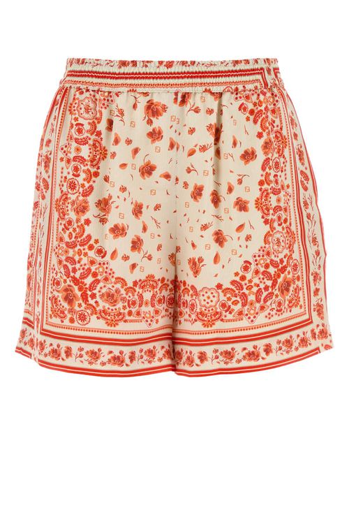 Printed Silk Shorts