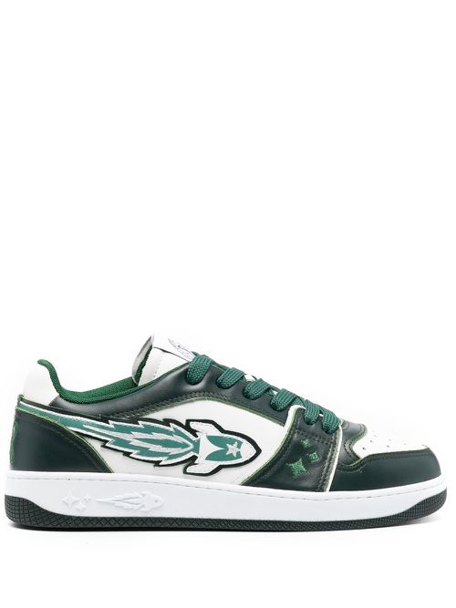 Rocket M panelled lace-up sneakers - White