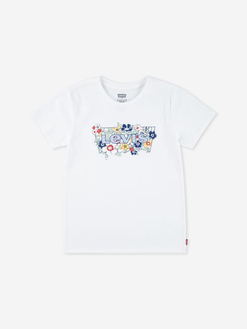 Levi's Kids Wear Girls Batwing Fill T-Shirt in White 10 Yrs